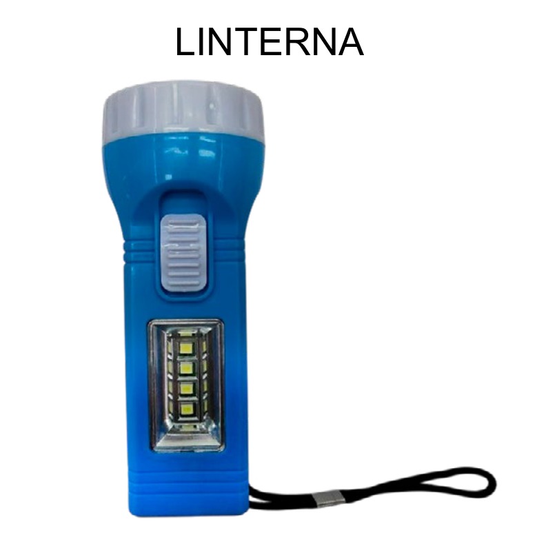 [EB-EP31873] Linterna con Pila AA en Bolsa Varios Colores 12cm LED — Caja x400 pzas
