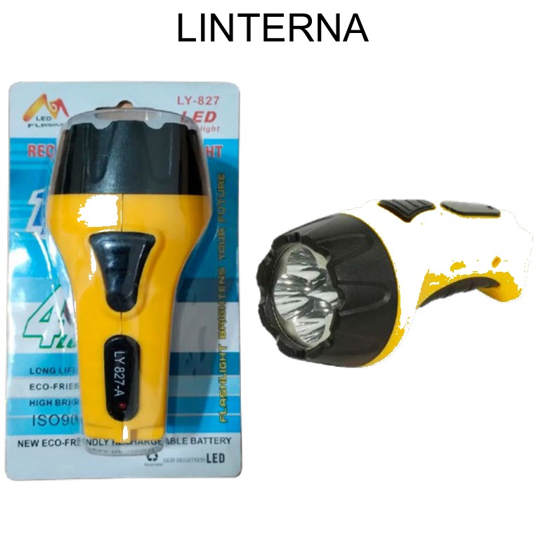 [EB-EP31830] Linterna Recargable con Cable Tipo C LED 17cm — Caja x120 pzas