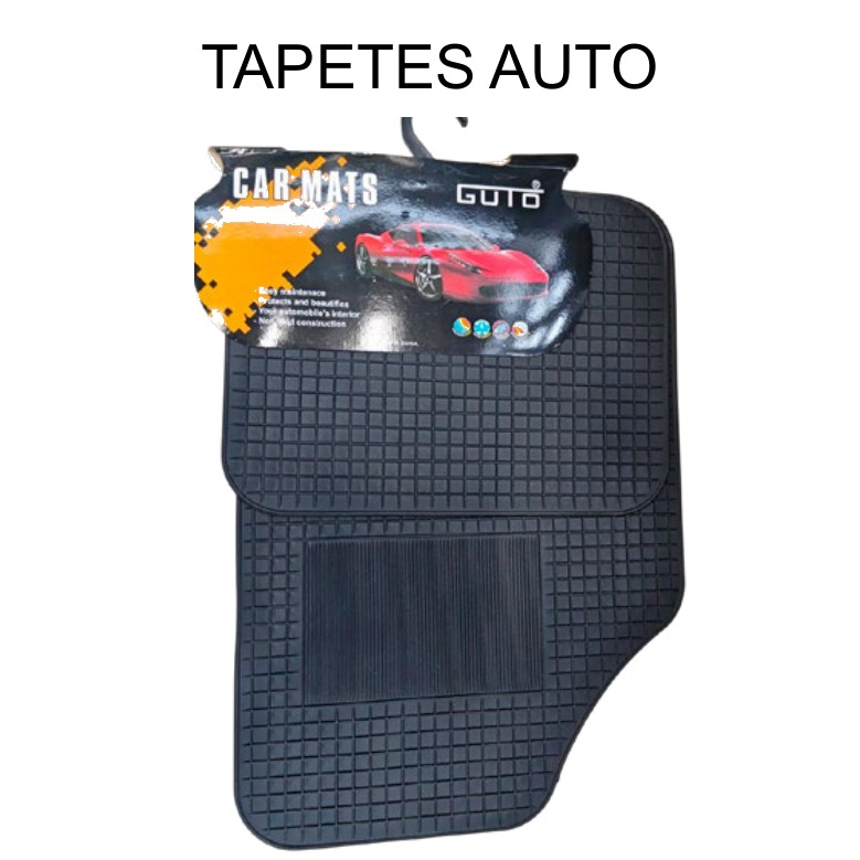 [EB-AT7391] Tapetes de Hule para Auto Juego 4 Piezas Talla Estándar — Caja x20 pzas
