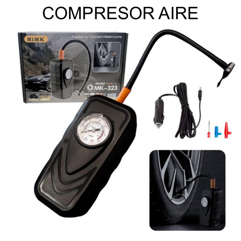 [EB-EP31952] Compresor de Aire para Carro 150psi con Manómetro MK-323 — Caja x30 pzas