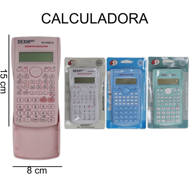 [EB-EP31743] Calculadora científica colores 240 funciones KK82MS-D 8x15cm — Caja x160
