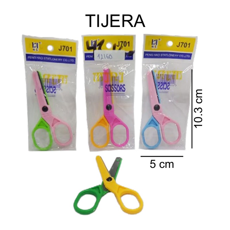 [EB-ST42160] Tijera escolar punta roma colores 10.3cm — Caja x1152 pzas