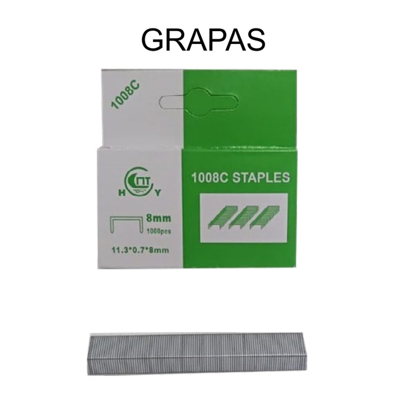 [EB-ST42457] Grapas 8mm estándar calibre 26/6 caja 1000 pzas — Caja x300