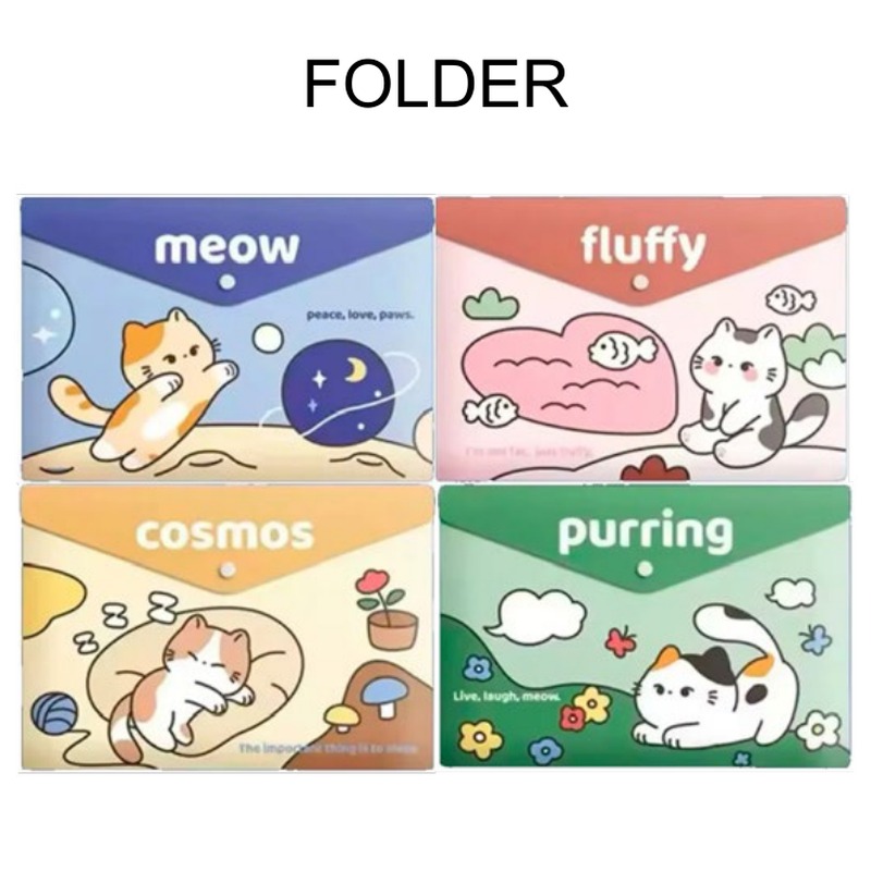 [EB-ST43805] Folder escolar plástico diseño gato tamaño carta — Caja x1000 pzas