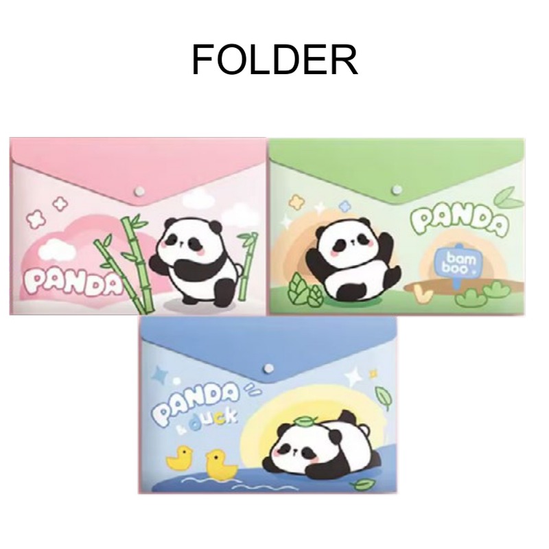 [EB-ST43804] Folder escolar plástico diseño panda tamaño carta — Caja x1000 pzas