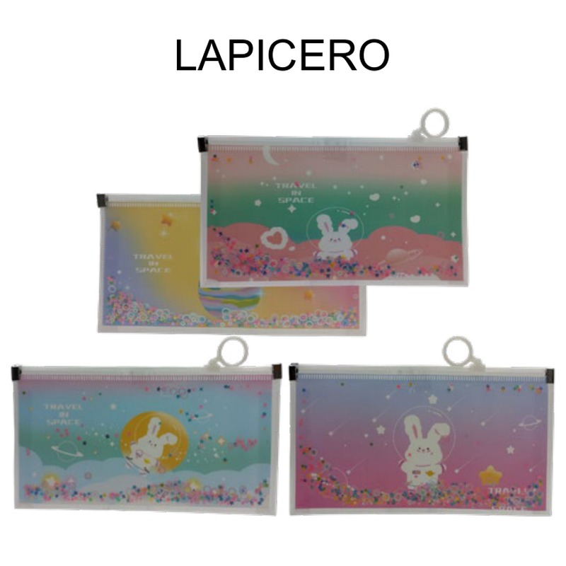 [EB-ST43839] Estuche portaplumas zipper diseño espacio 23x12cm — Caja x1200
