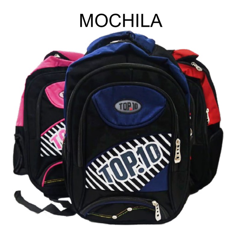 [EB-BG54582] Mochila escolar TOP 10 varios diseños 14" — Caja x48 pzas