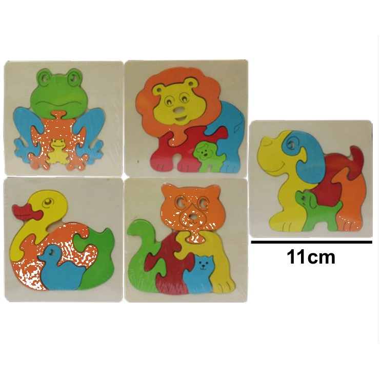 [EB-TY363985] Rompecabezas Madera MDF 11cm Cuadrado — Caja x600 pzas ref.TY363985