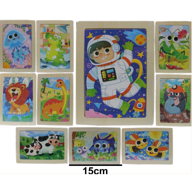 [EB-TY364033] Rompecabezas Madera Infantil 15x11cm — Caja x600 pzas