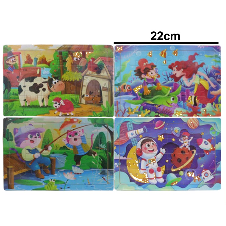 [EB-TY363983] Rompecabezas Madera MDF 22x15cm Rectangular — Caja x400 pzas ref.TY363983