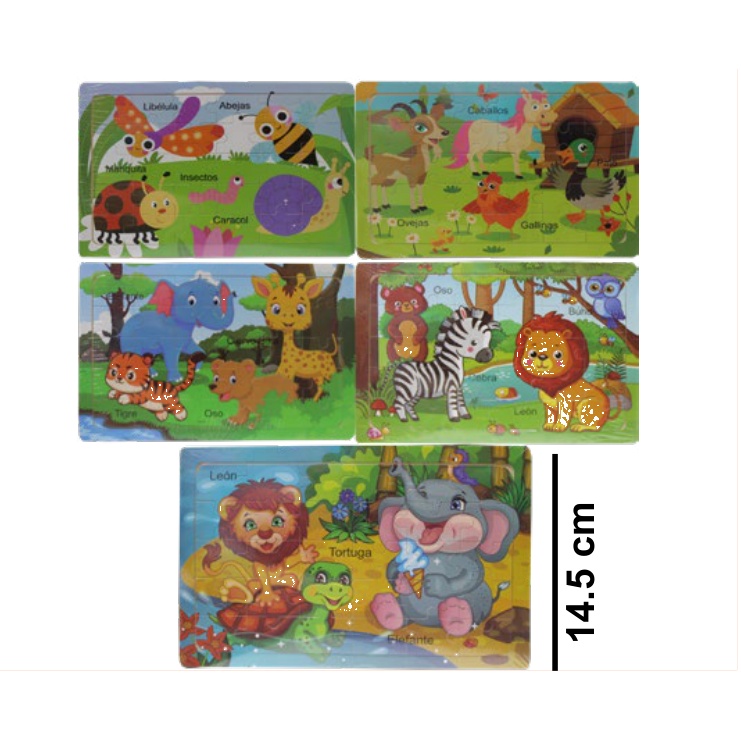 [EB-TY363934] Rompecabezas Madera MDF 22x14.5cm Rectangular — Caja x400 pzas ref.TY363934