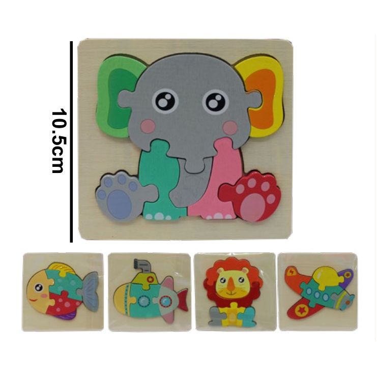 [EB-TY363995] Rompecabezas Madera MDF 10.5cm Cuadrado — Caja x500 pzas ref.TY363995