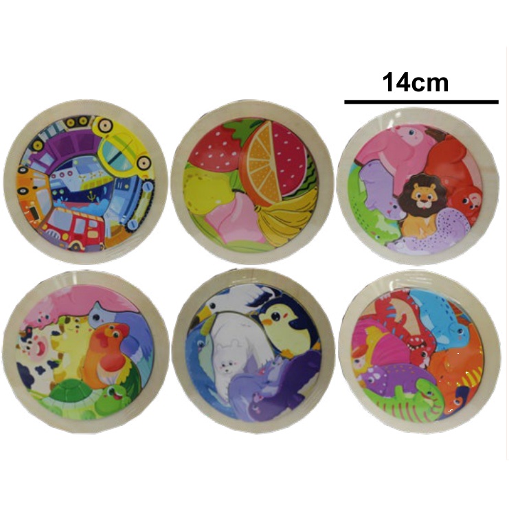 [EB-TY363958] Rompecabezas Circular Madera MDF 14cm — Caja x300 pzas ref.TY363958
