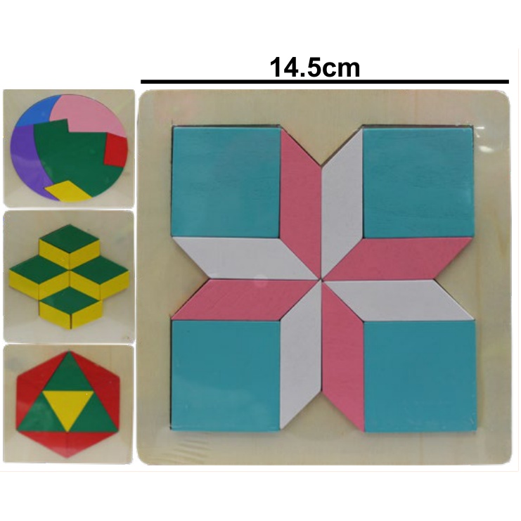 [EB-TY363950] Rompecabezas Madera MDF 14.5cm Cuadrado — Caja x312 pzas ref.TY363950