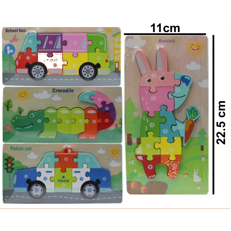 [EB-TY363948] Rompecabezas Madera MDF 22.5x11cm Horizontal — Caja x220 pzas ref.TY363948
