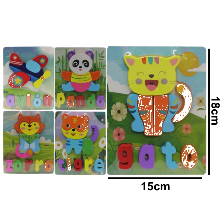 [EB-TY364060] Rompecabezas Madera MDF 15x18cm Vertical — Caja x200 pzas ref.TY364060