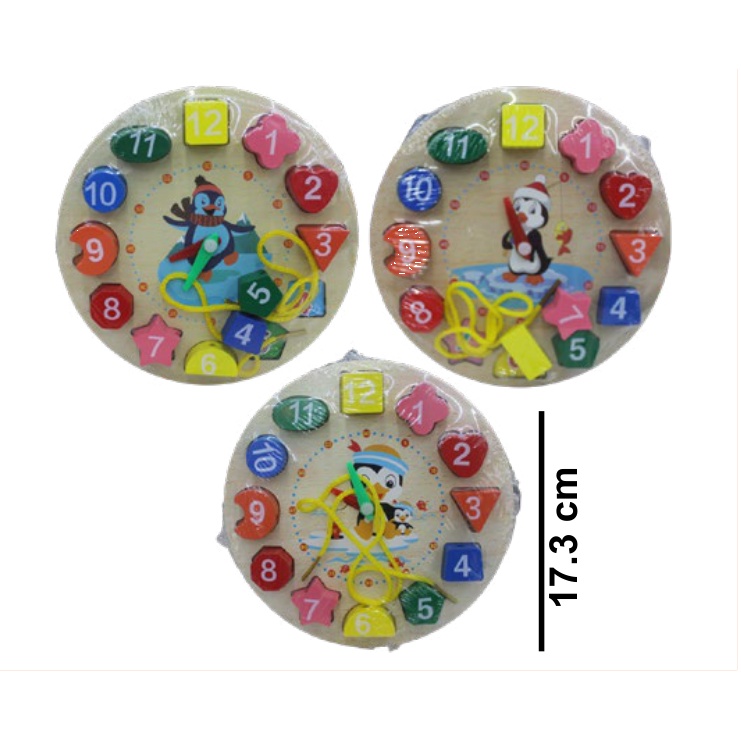 [EB-TY362597] Rompecabezas Madera Números Reloj 17.3cm — Caja x120 pzas ref.TY362597