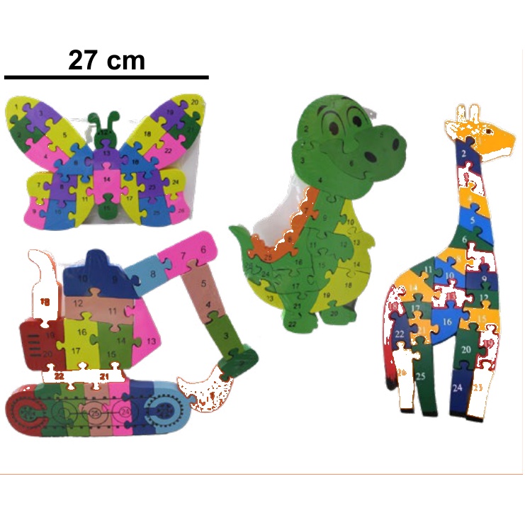 [EB-TY363941] Rompecabezas Madera MDF 27cm Cuadrado Grande — Caja x72 pzas ref.TY363941