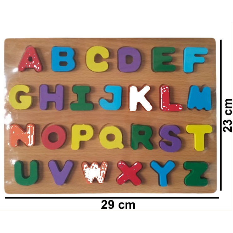 [EB-TY362563] Rompecabezas Madera Alfabeto 29x23cm — Caja x120 pzas ref.TY362563