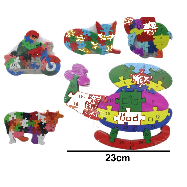 [EB-TY364005] Rompecabezas Madera Animales 23x20cm — Caja x72 pzas ref.TY364005