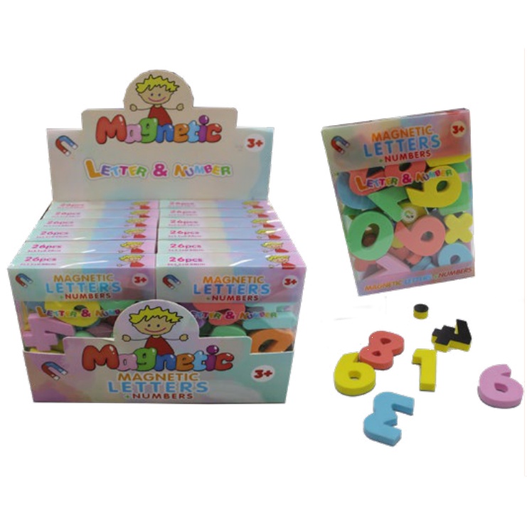 [EB-TY364038] Letras Números Magnéticos Madera Colores 9x12cm — Caja x360 pzas ref.TY364038