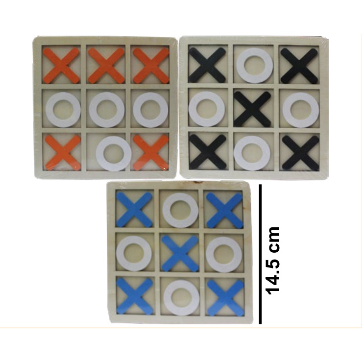 [EB-TY363936] Juego Gato (Tres en Raya) Madera 14.5cm — Caja x600 pzas ref.TY363936