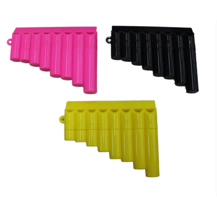 [EB-TY364010] Flauta de Pan Plástico Colores 15x5cm — Caja x500 pzas ref.TY364010