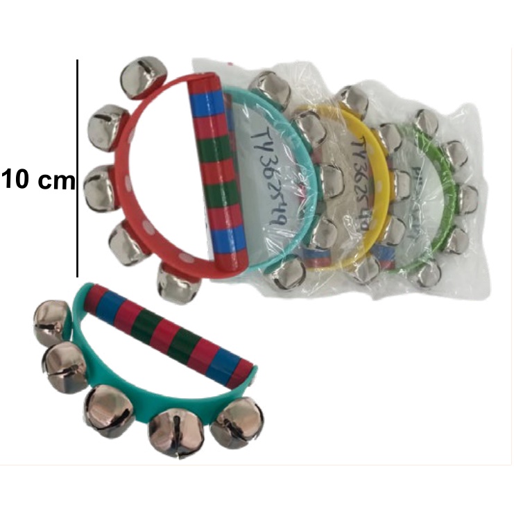[EB-TY362549] Pandero Infantil Sonajas Metálicas 10x8cm — Caja x300 pzas ref.TY362549