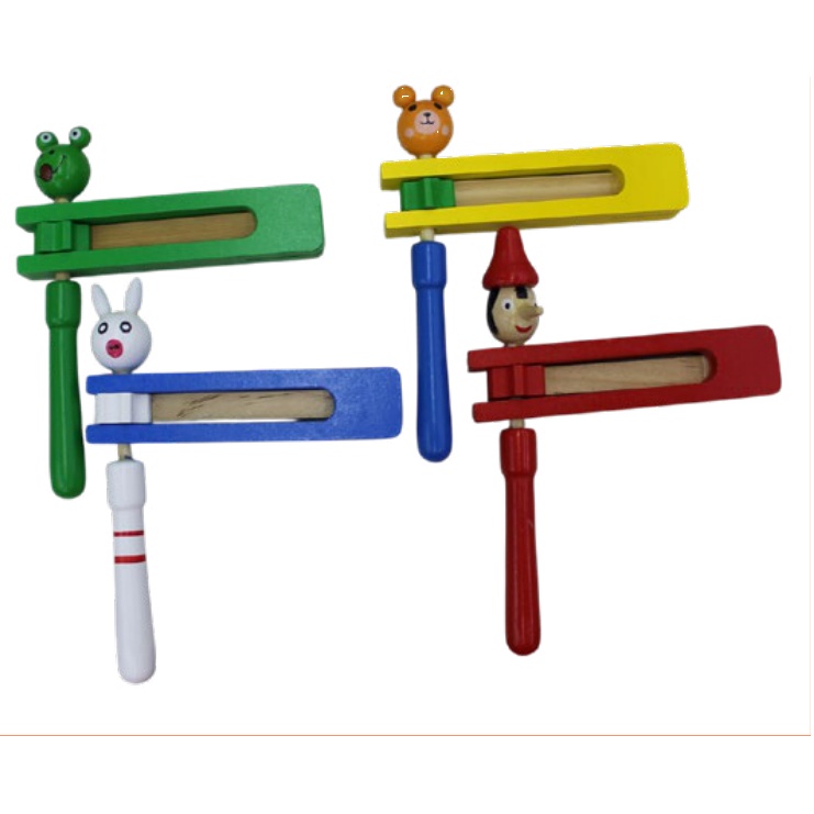 [EB-TY364009] Matraca Madera Infantil Animal 15x5cm — Caja x480 pzas ref.TY364009