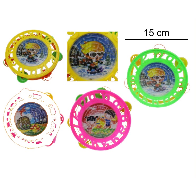 [EB-TY362548] Pandero Laberinto Sonajas Circular 15cm — Caja x360 pzas ref.TY362548