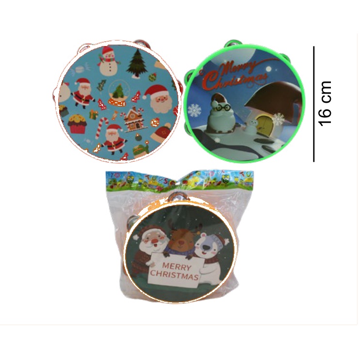 [EB-TY362546] Pandero Infantil Sonajas Metálicas 16cm — Caja x288 pzas ref.TY362546