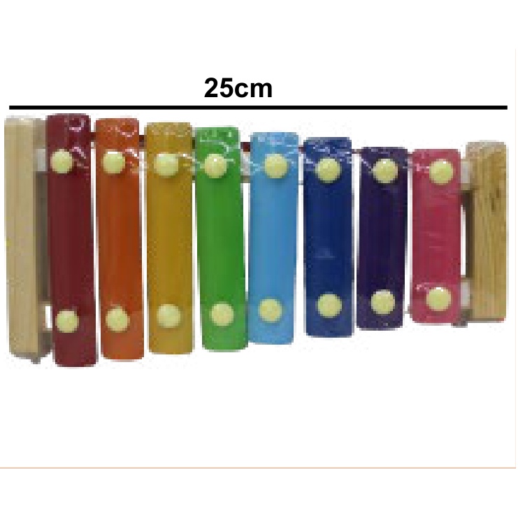 [EB-TY363971] Xilófono (Marimba) Madera 8 Notas 2 Baquetas 25cm — Caja x100 pzas ref.TY363971