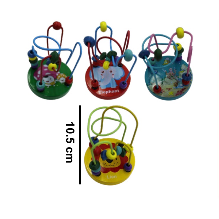 [EB-TY362541] Laberinto Cuentas Madera Motricidad 10.5cm — Caja x100 pzas ref.TY362541