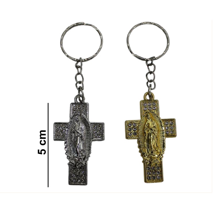 [EB-KE9727] Llavero Virgen de Guadalupe 5cm — Bolsa x12 pzas / Caja x1200 ref.KE9727
