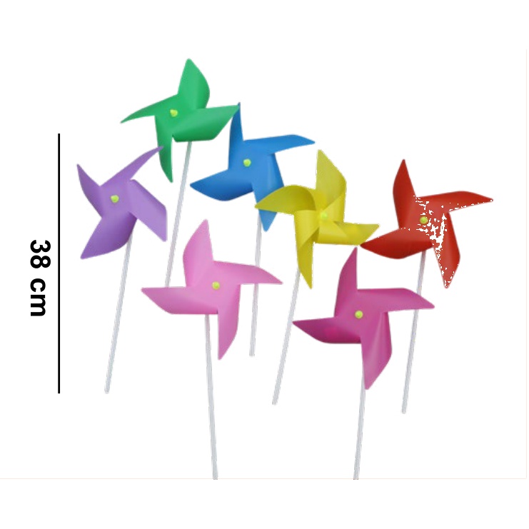 [EB-TY364100] Rehilete Girasol Plástico 38cm — Caja x1000 pzas ref.TY364100