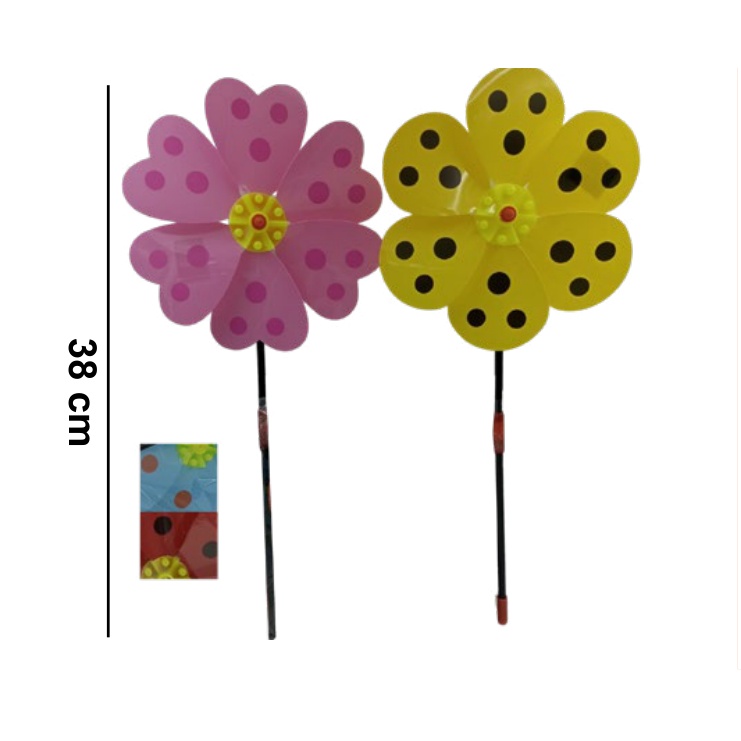 [EB-TY364099] Rehilete Girasol Plástico 38cm — Caja x400 pzas ref.TY364099