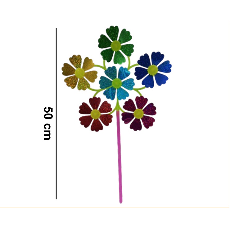 [EB-TY364105] Rehilete Girasol Plástico 50cm — Caja x400 pzas ref.TY364105