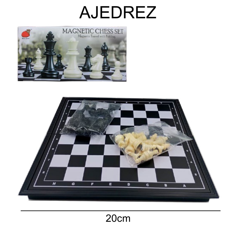 [EB-TY364179] Ajedrez magnético plegable 20 cm — Caja x96 pzas