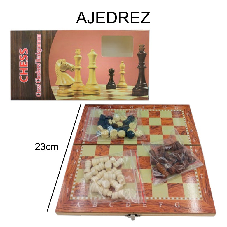 [EB-TY364245] Ajedrez magnético plegable 24 cm — Caja x72 pzas