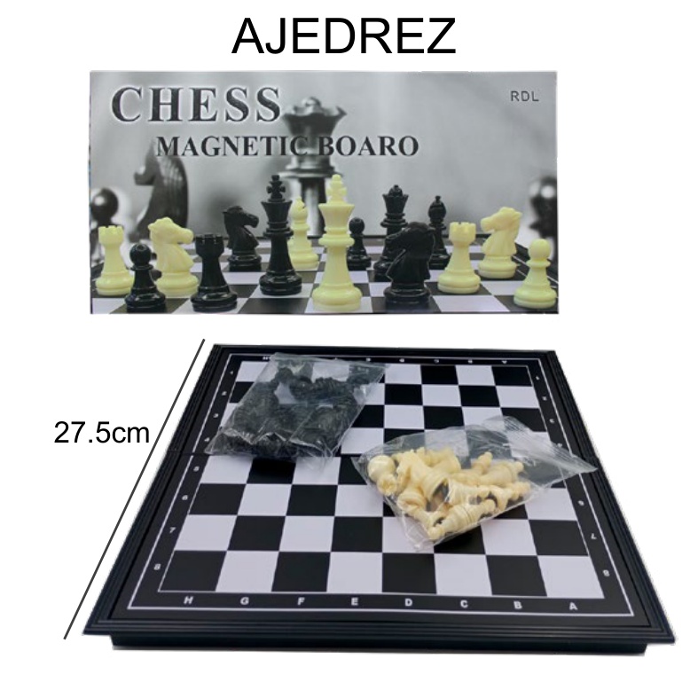 [EB-TY364246] Ajedrez magnético plegable 27.5 cm — Caja x60 pzas