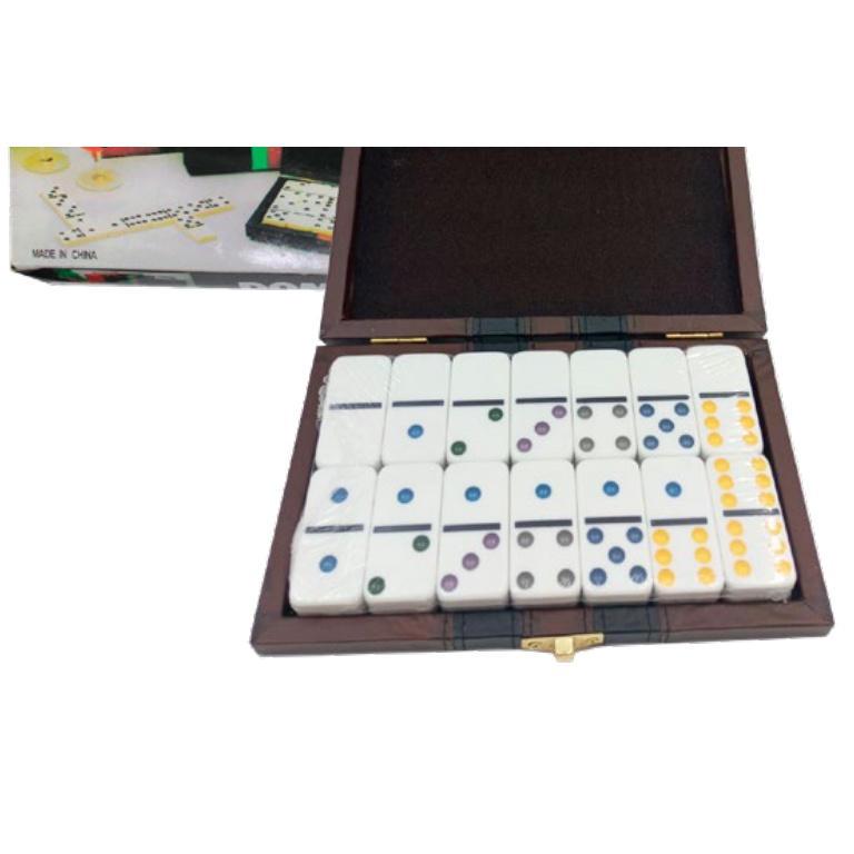 [EB-TY364189] Dominó maletín ficha blanca 19.5×11.5 cm — Caja x40 pzas