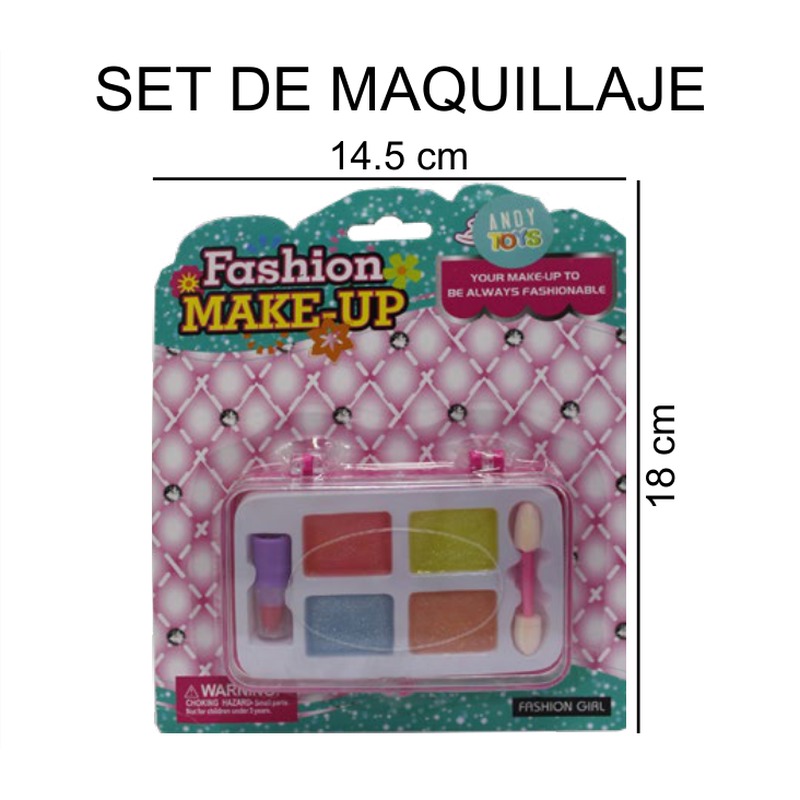 [EB-TS91579] Set Maquillaje Fashion Make-Up 4 Modelos Paleta Sombras 14.5x18 cm — Caja 576 pz