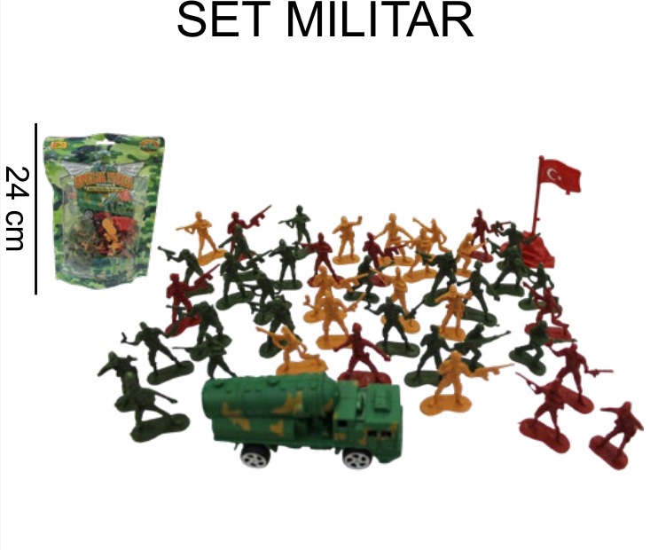 [EB-TS91664] Soldados Militares Blister 24×17 cm Plástico Surtido — Caja x360 pz