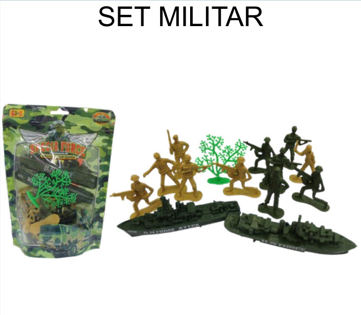 [EB-TS91665] Soldados Militares Blister 24×17 cm Plástico Surtido — Caja x288 pz