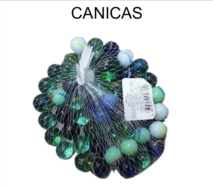[EB-TY359983] Canicas 51 Piezas Malla Colores Surtido Blister — Caja x100 pz