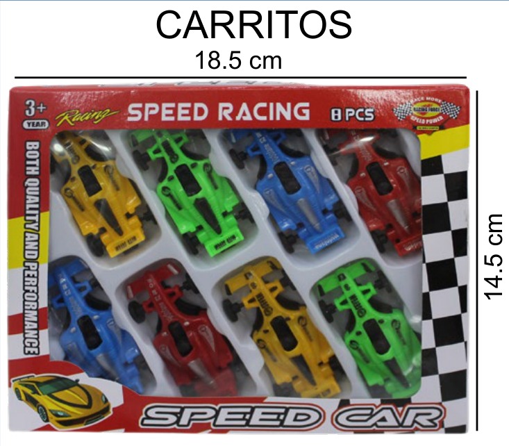 [EB-TS91531] Carritos Surtido Blister 8 Piezas 18×14 cm Plástico — Caja x360 pz