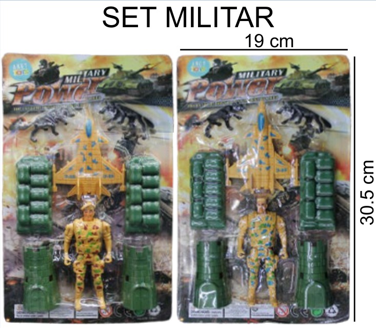 [EB-TS91661] Soldados Militares Dos Modelos Blister 19×30 cm — Caja x240 pz