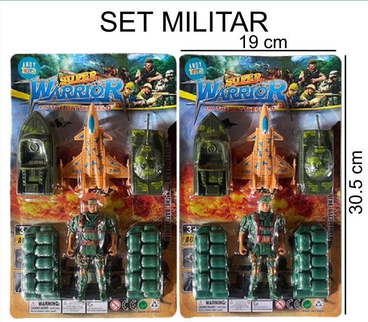 [EB-TS87105] Soldados Militares Blister 6 Fig. 2 Modelos 19×30 cm — Caja x240 pz