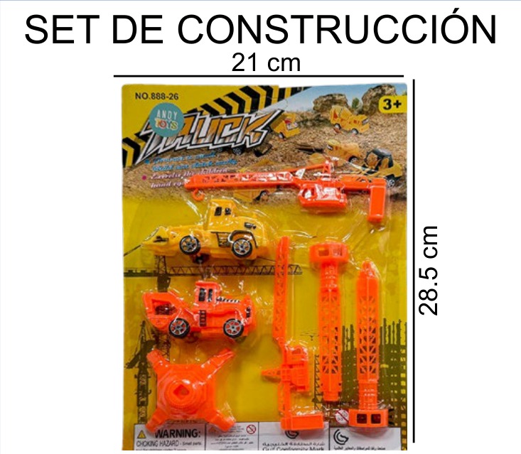 [EB-TS91586] Camiones Construcción Blister 2 Colores 21×28 cm — Caja x240 pz