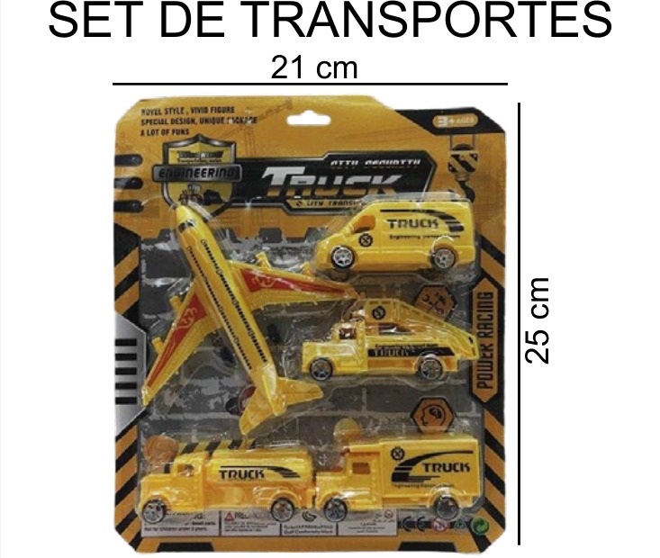 [EB-TS92395] Transportes Blister 2 Colores 21×25 cm Plástico — Caja x240 pz